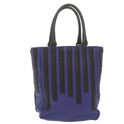 Shop Bottega Veneta Purple Leather Tote Bag ()