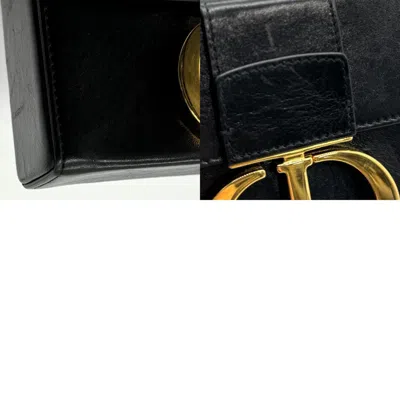 Shop Dior 30 Montaigne Black Leather Shoulder Bag ()