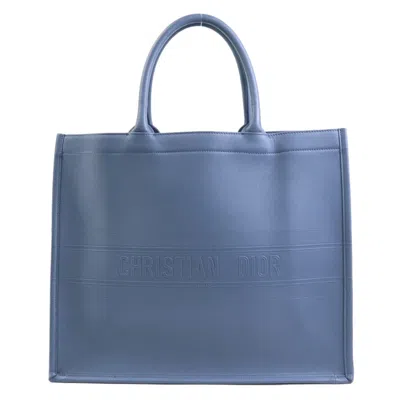 Shop Dior Blue Leather Tote Bag ()