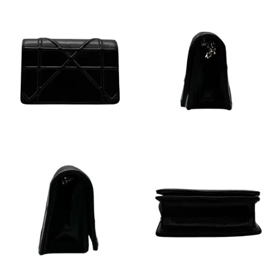 Shop Dior Ama (pochette) Black Leather Shoulder Bag ()