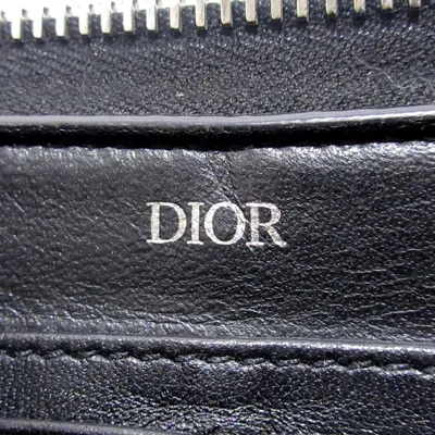 Shop Dior Oblique Grey Canvas Wallet  ()