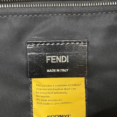Shop Fendi Ness Yellow Synthetic Backpack Bag ()