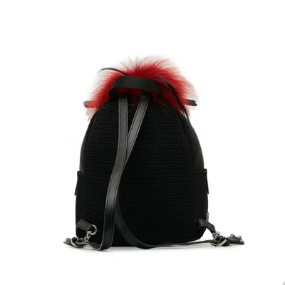 Shop Fendi Monster Black Synthetic Backpack Bag ()