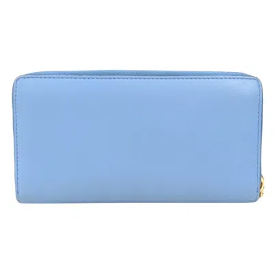 Shop Gucci Bamboo Blue Leather Wallet  ()