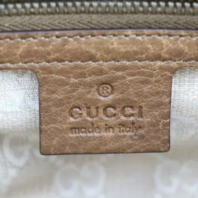Shop Gucci Horsebit Brown Leather Shoulder Bag ()