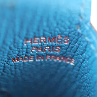 Shop Hermes Hermès -- Blue Leather Wallet  ()