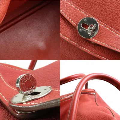 Shop Hermes Hermès Lindy Red Leather Shoulder Bag ()