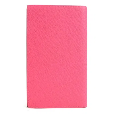 Shop Hermes Hermès Pink Leather Wallet  ()