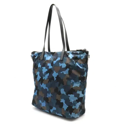 Shop Prada Blue Synthetic Tote Bag ()