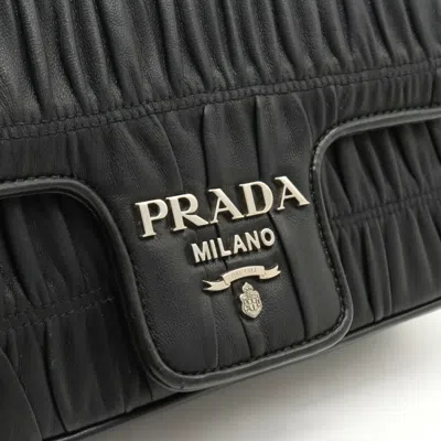 Shop Prada Nappa Gauffré Black Leather Shoulder Bag ()