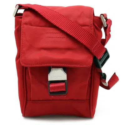 Shop Prada Red Synthetic Shoulder Bag ()