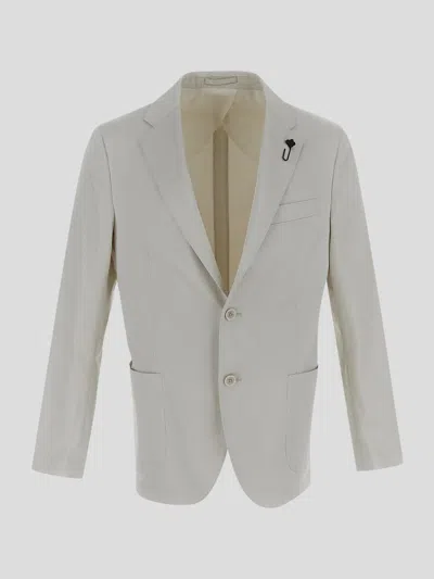Shop Lardini Suit In Grey