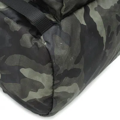 Shop Prada Tessuto Green Synthetic Backpack Bag ()