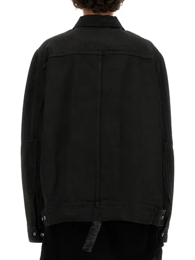 Shop Rick Owens Denim Jacket In Black