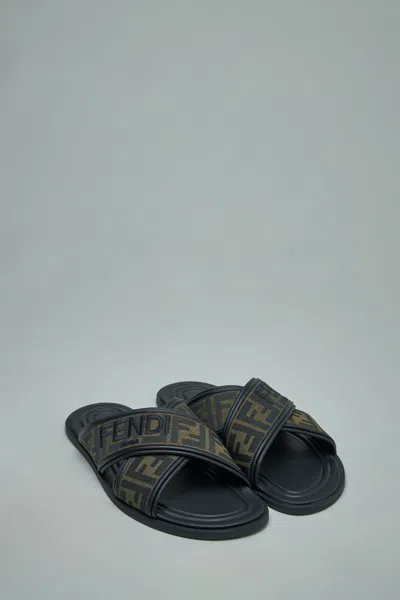 Shop Fendi M.sandal Leather