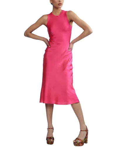 Shop Cynthia Rowley Claudia Silk Dress In Pink