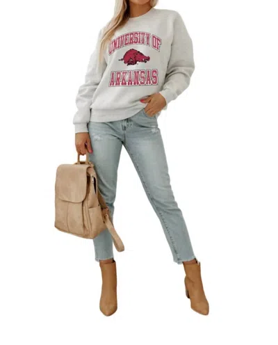 Shop Gameday Couture Razorbacks Hang Time Sweatshirt In Ash In Grey