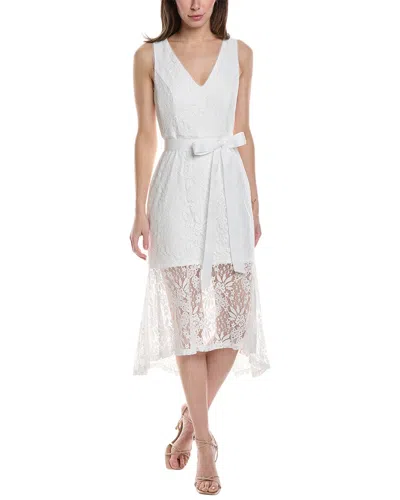 Shop Adrianna Papell Midi Dress In White