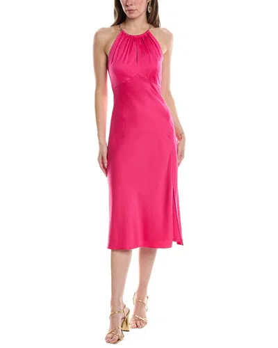Shop Adrianna Papell Soft Solid Midi Dress In Pink