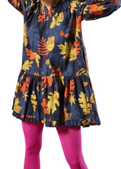Shop Maude Vivante Ollie Dress In Maple Leaves In Multi