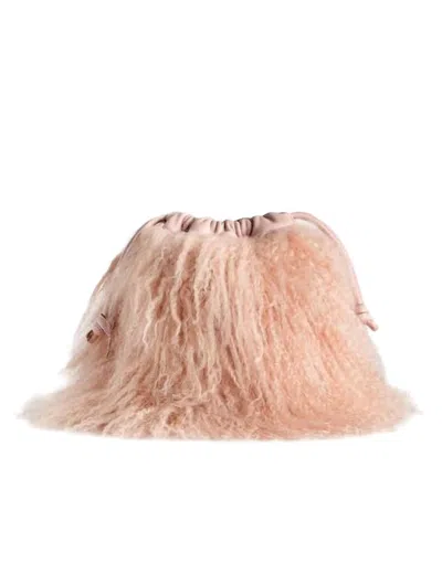 Shop Zadig & Voltaire Rock To Go Frenzy Shearling Bag In Cosy In Multi