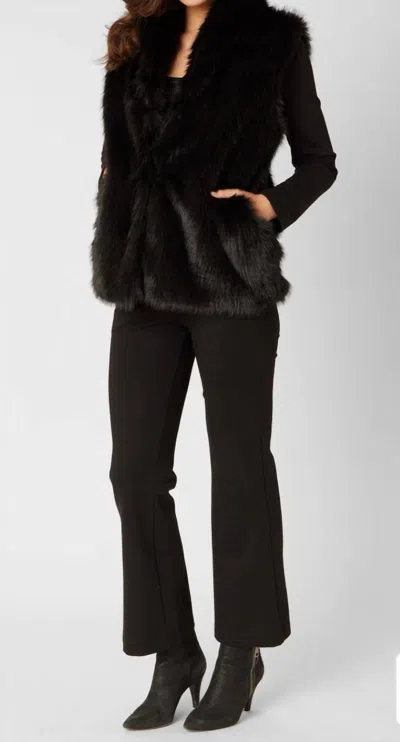 Shop Adrienne Faux Fur Vest In Black