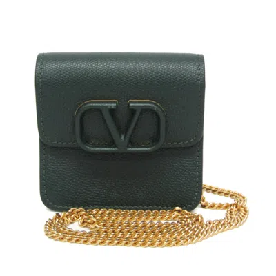 Shop Valentino Leather Shoulder Bag () In Green