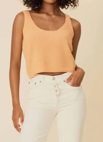 Shop One Grey Day Talia Cashmere Tank In Apricot In Beige