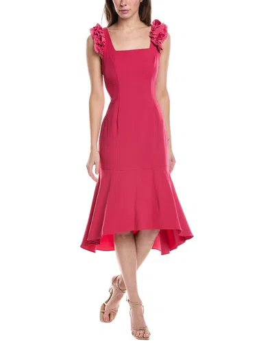 Shop Adrianna Papell Midi Dress In Pink