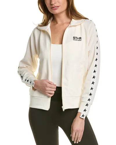 Shop Golden Goose Stars Zip Track Jacket In White