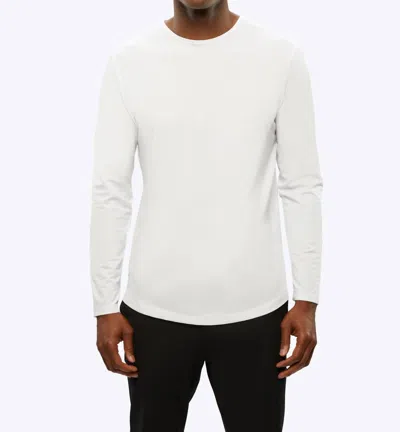 Shop Cuts Ao Long Sleeve Curve Hem Tee In White