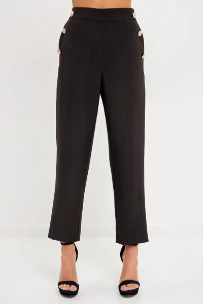 Endless Rose Keep It Classic High Waisted Trousers In Black In Black