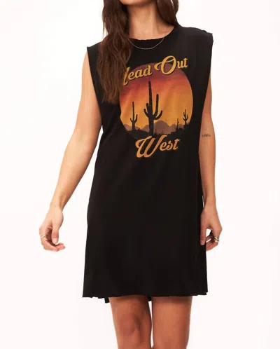 Shop Project Social T Head Out West Dress In Black