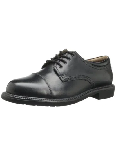 Shop Dockers Gordon Mens Leather Toe Cap Oxfords In Black