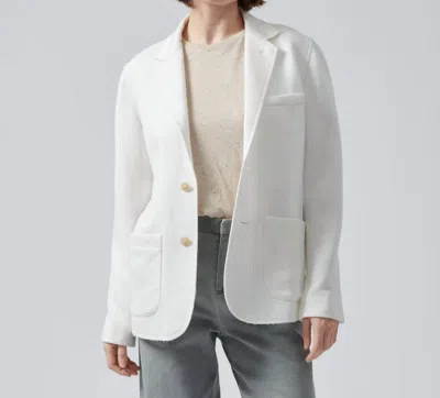 Shop Atm Anthony Thomas Melillo Double Knit Tencel Blend Relaxed Blazer In Chalk In White