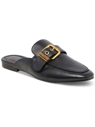 Shop Dolce Vita Santel Womens Leather Slip-on Loafers In Black