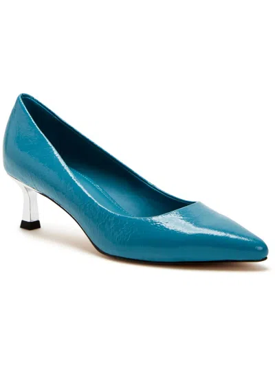 Shop Katy Perry The Golden Pump Womens Patent Slip-on Pumps In Blue