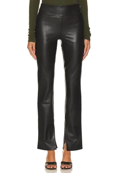 Shop Paige Sakai Faux Leather Side Zip Legging In Black