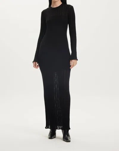 Shop Third Form Line Up Knit Maxi Dress In Black