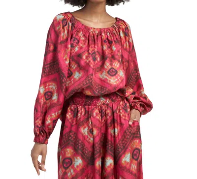 Ulla Johnson Nadya Off-shoulder Silk Blouse In Pink