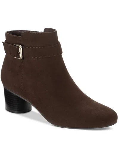 Style & Co Ariella Womens Faux Suede Ankle Booties In Multi