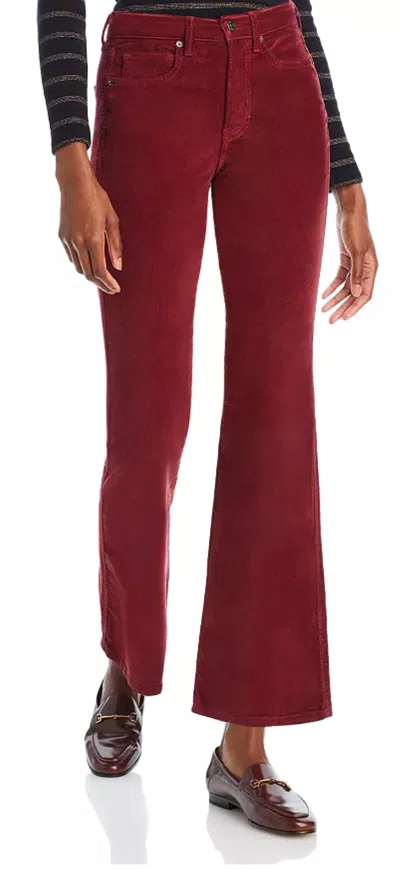 Shop Veronica Beard Carson Corduroy Ankle Pants In Oxblood In Red