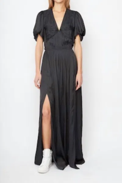 Shop Zadig & Voltaire Reina Satin Dress In Black