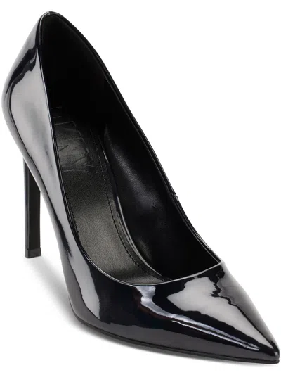 Shop Dkny Mabi Womens Patent Pointed Toe Pumps In Black