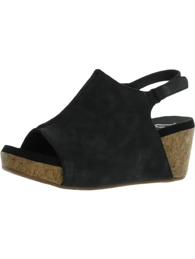 Shop Very G Womens Synthetic Wegde Wedge Sandals In Black