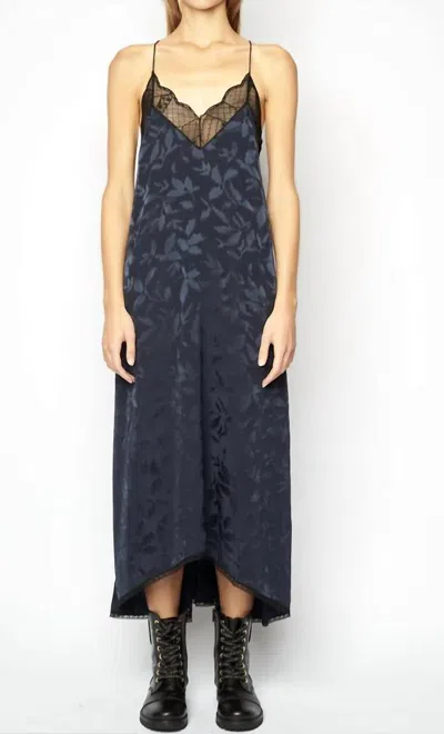 Shop Zadig & Voltaire Risty Jac Ikat Dress In Encre In Multi