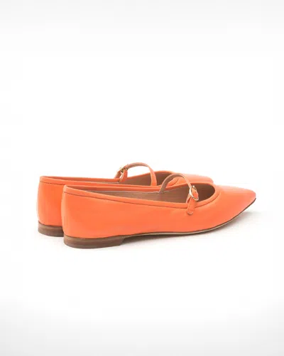 Shop Rupert Sanderson Ina Flat In Orange