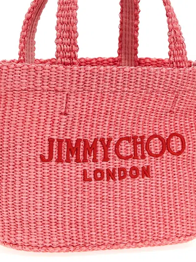 Shop Jimmy Choo Beach Tote E/w Mini Hand Bags Pink
