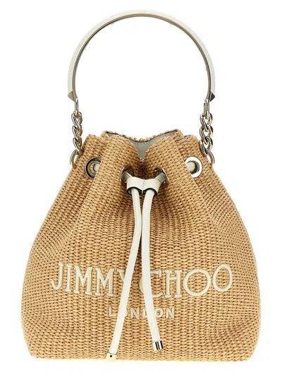 Shop Jimmy Choo Bon Bon Hand Bags Beige