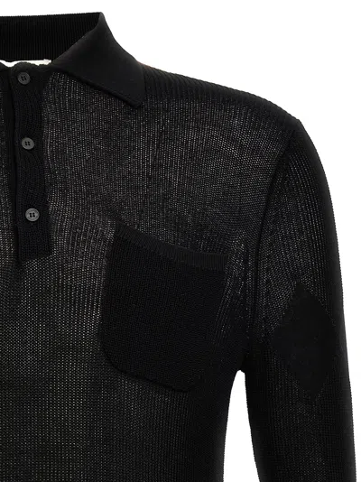 Shop Ballantyne Cotton Knit  Shirt Polo Black